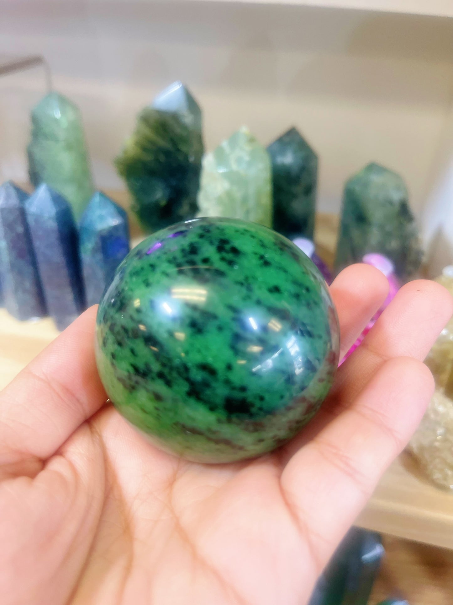 Ruby Zoisite Sphere