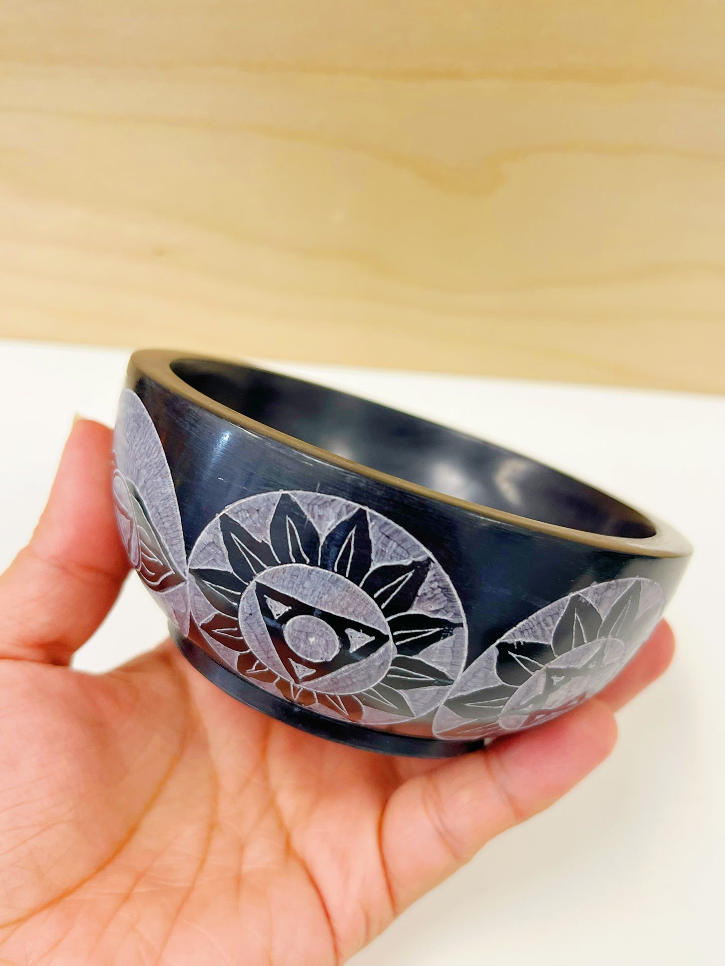 Soapstone Smudge bowl hand carved smudge herb