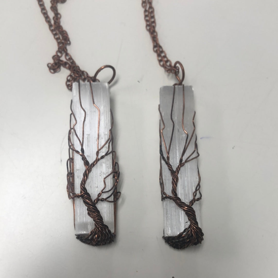 Selenite Tree of Life Necklace