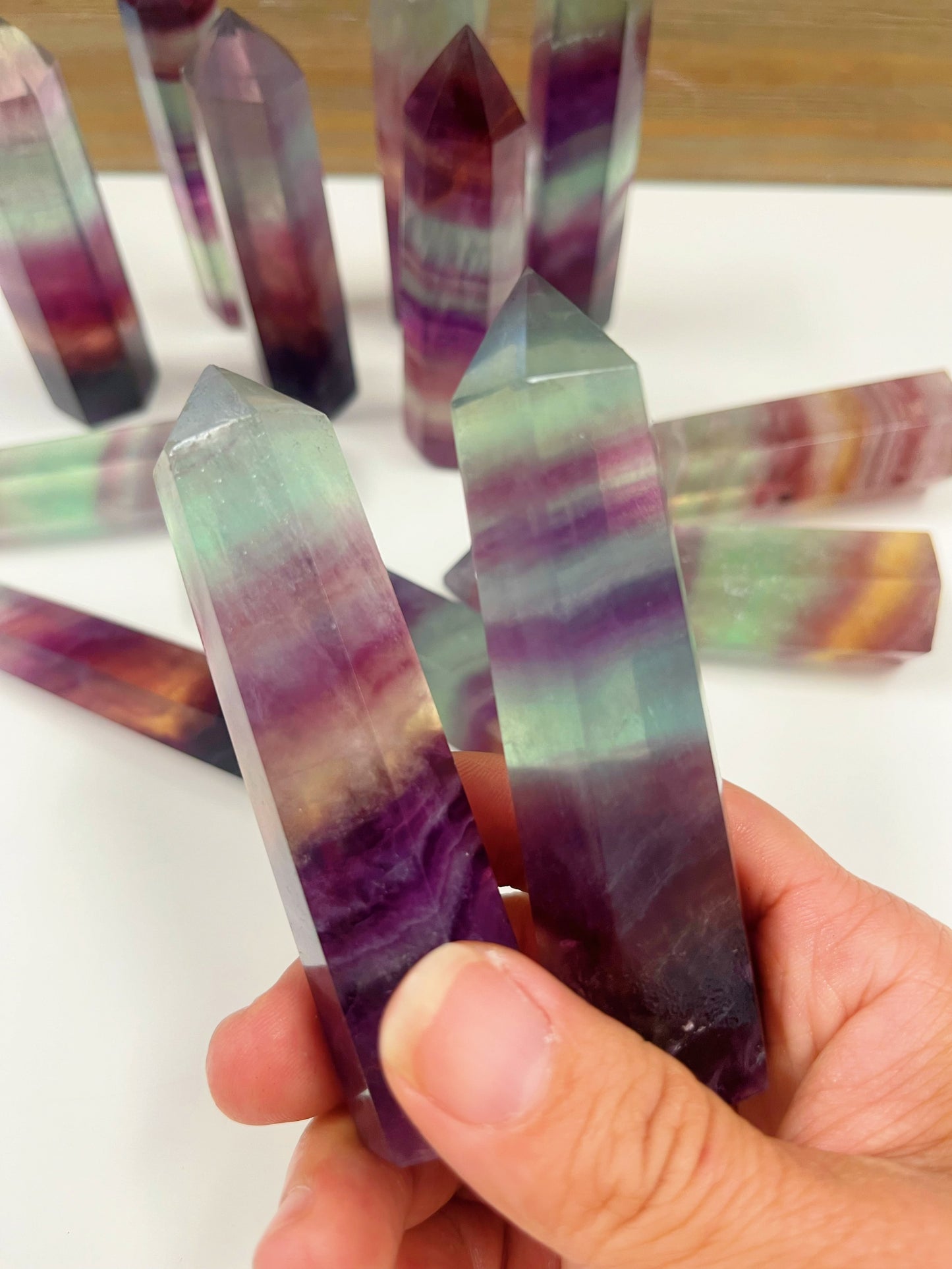 Rainbow Fluorite Tower Point