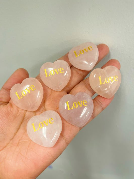 Rose Quartz Hearts Love