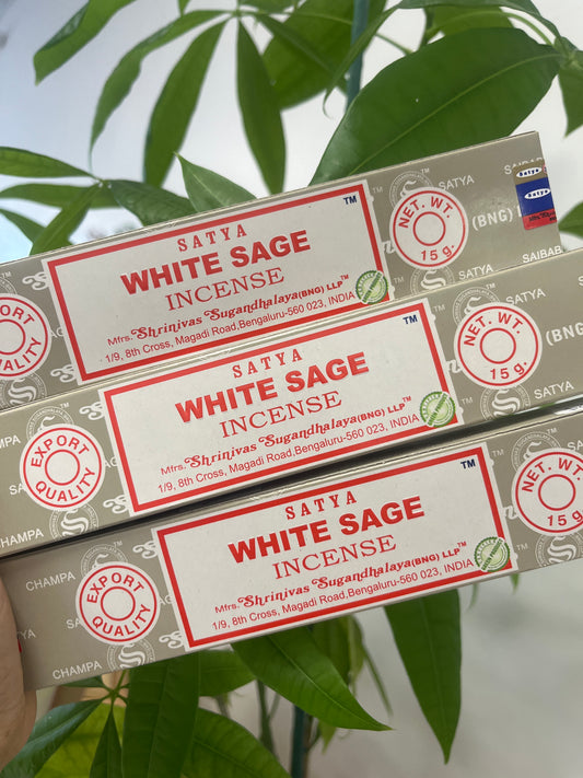 White Sage Satya Incense Sticks (15g)