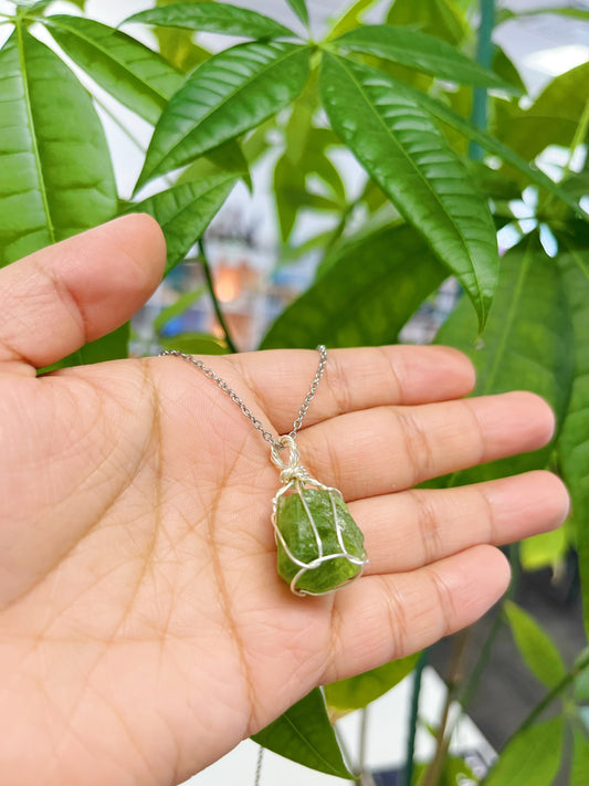 Peridot Necklace handmade