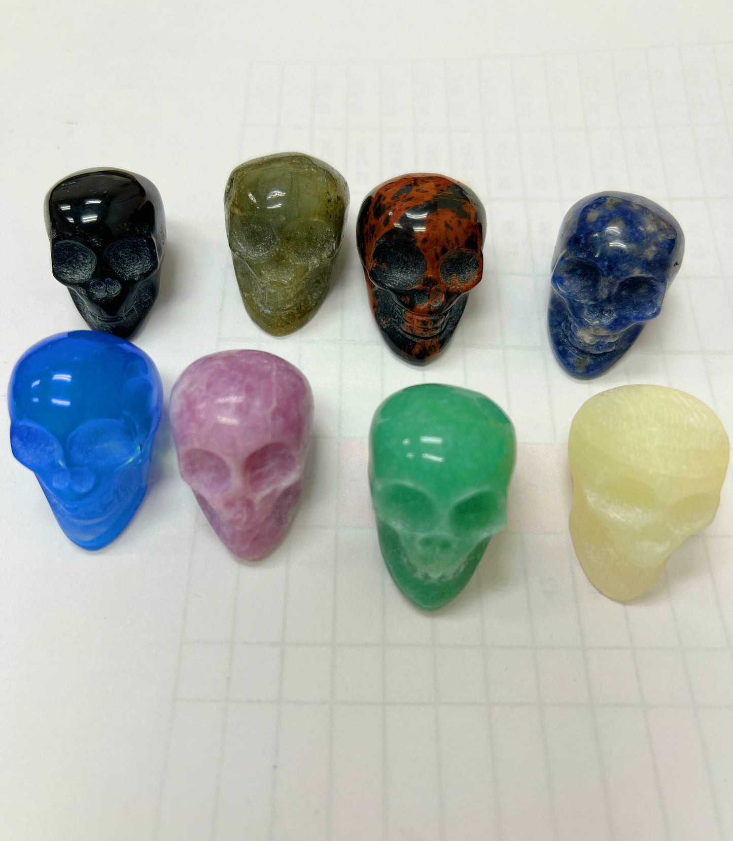 Glass and Gemstone Skulls