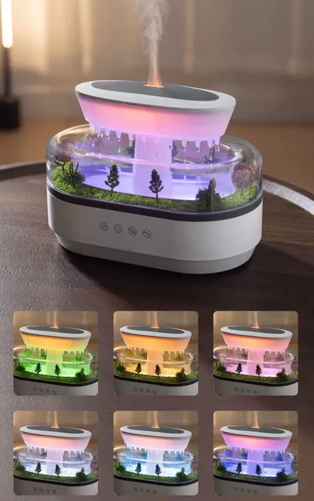 Miniature landscape essential oil diffuser