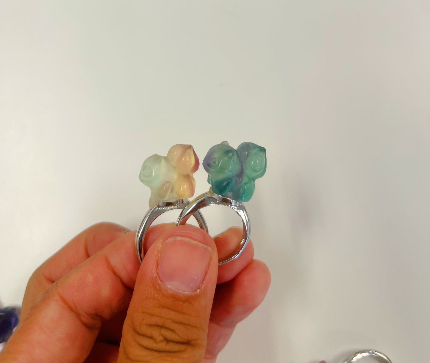 Rainbow Fluorite Ring