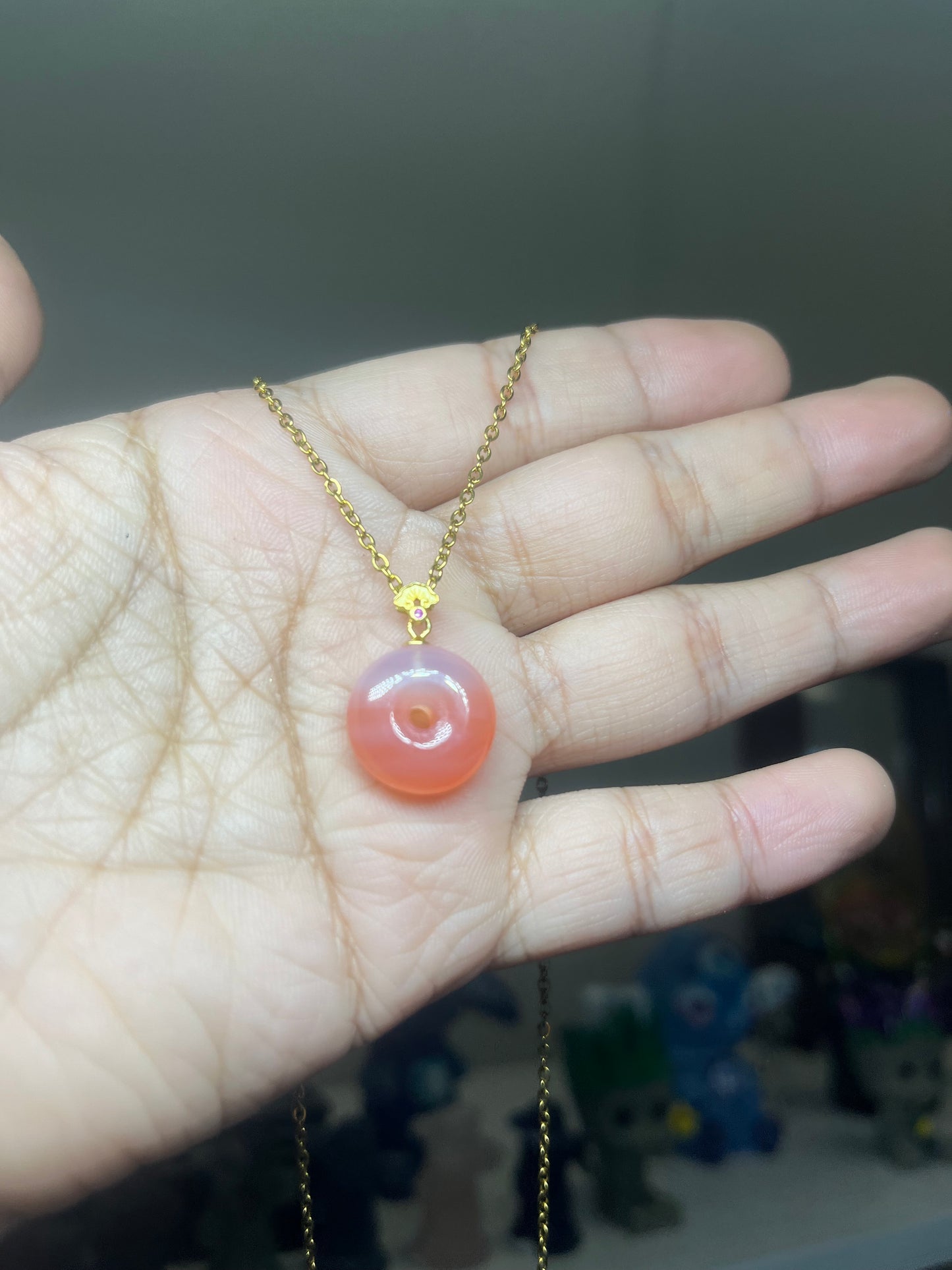 Buddha Donut Carnelian necklace