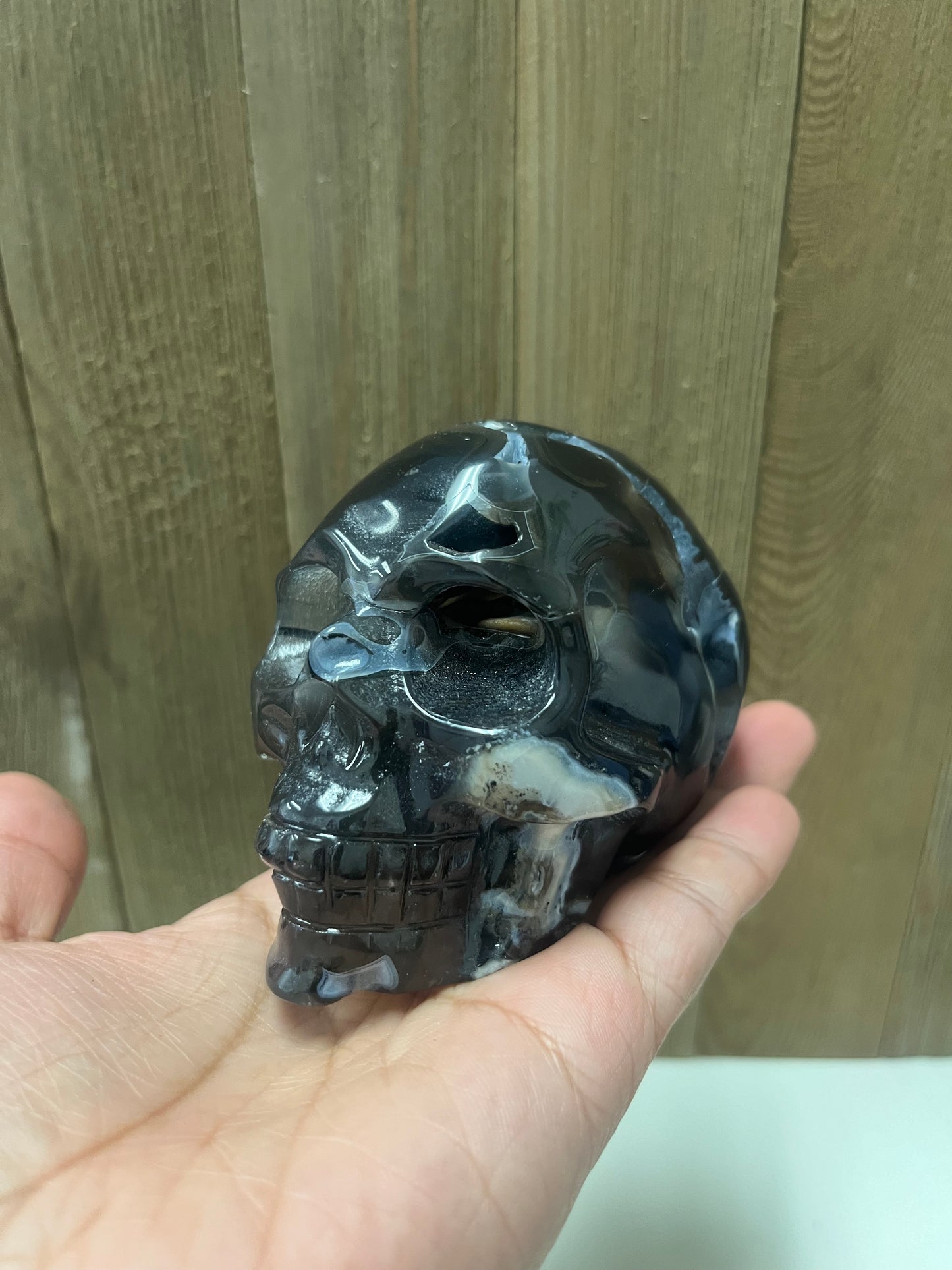 Volcano Agate Skulls