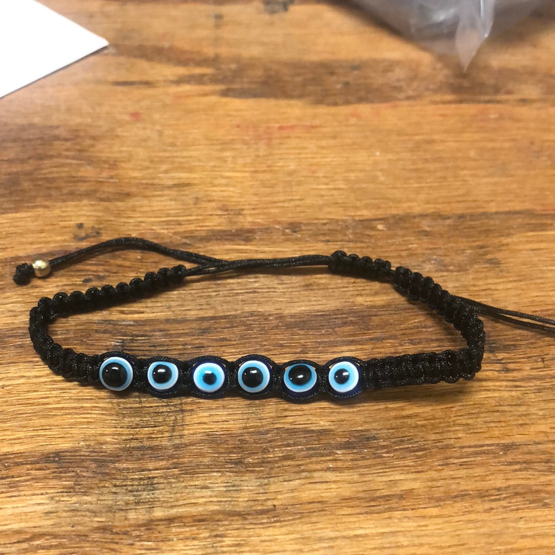 Multi Color Braided Evil Eye Bracelets