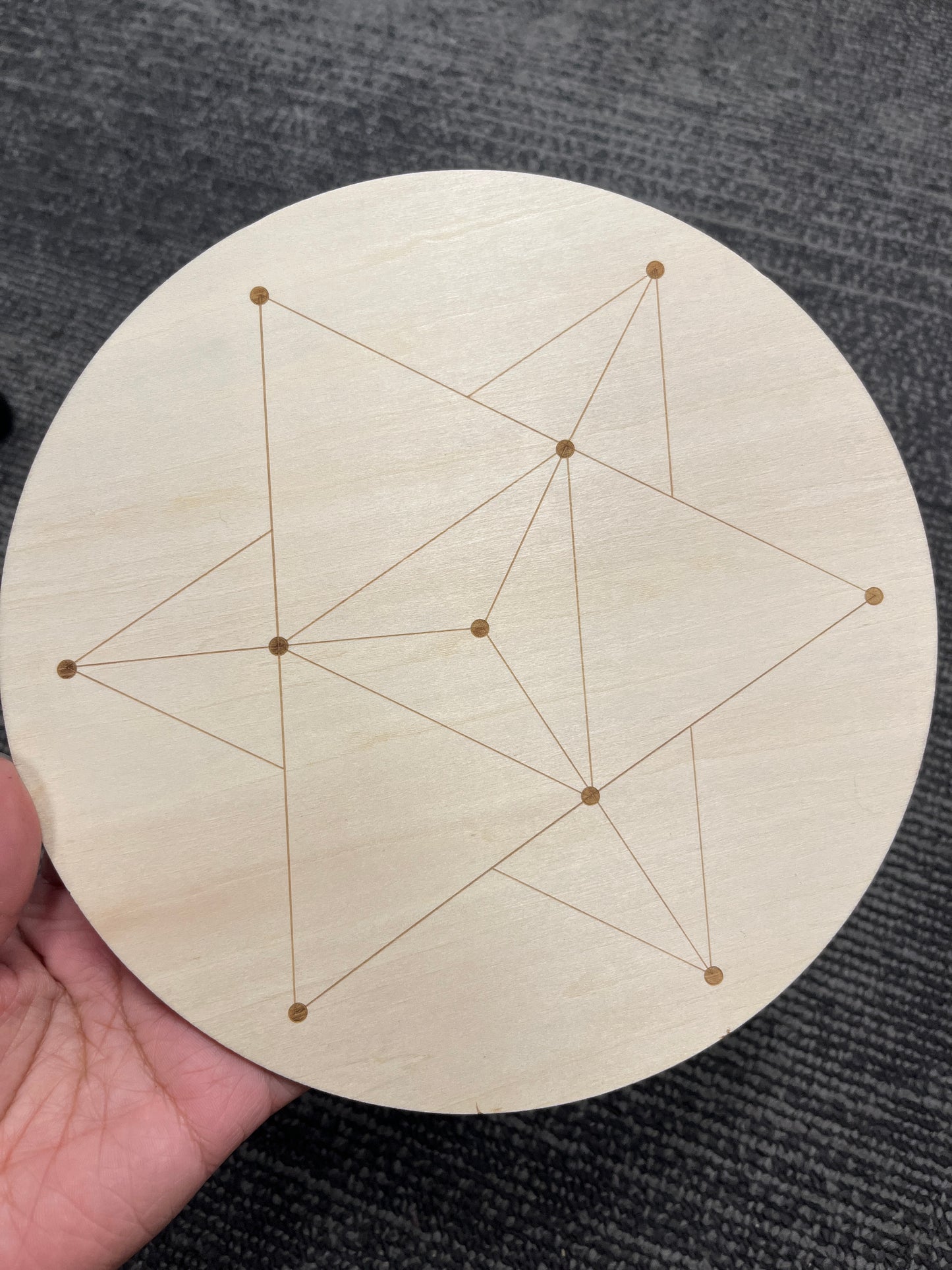 Wooden crystal grid board reiki healing tools Intention Setting Board