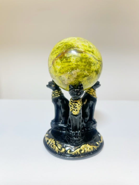 Triple Sphinx Cat Sphere Holder