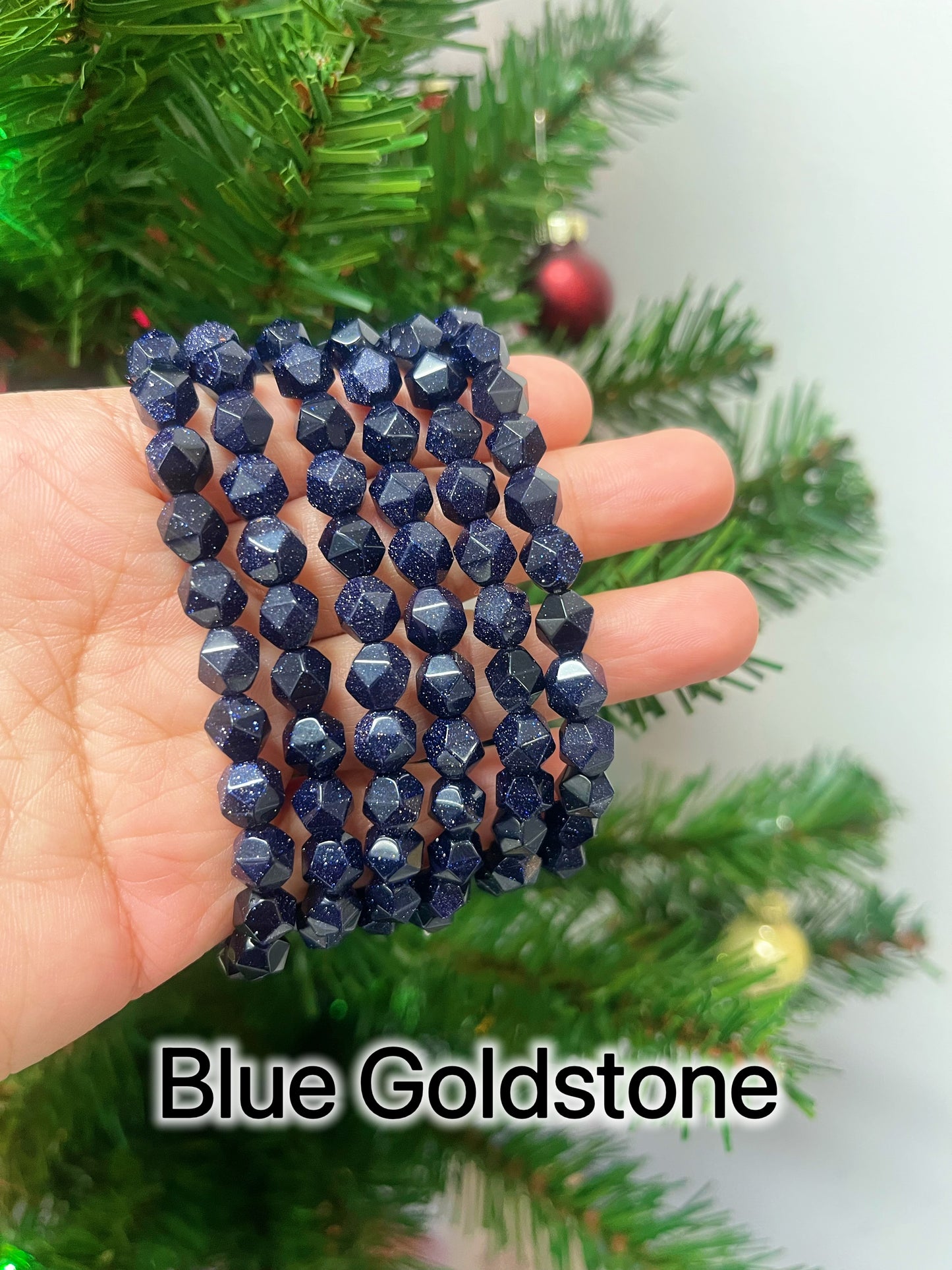 Blue Goldstone Faceted Bracelets