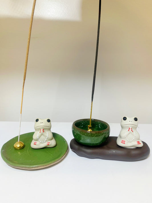 Ceramic Frog Incense Holder