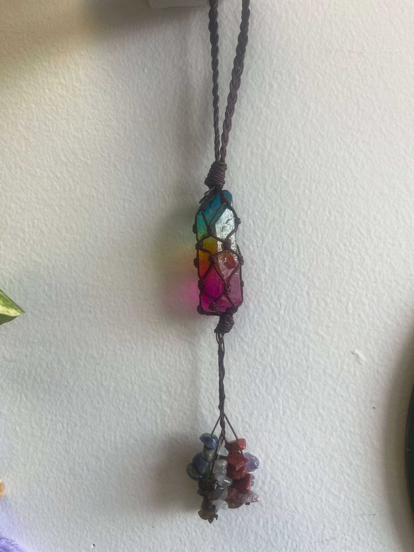 Rainbow Quartz Point Chakra Sun Catcher