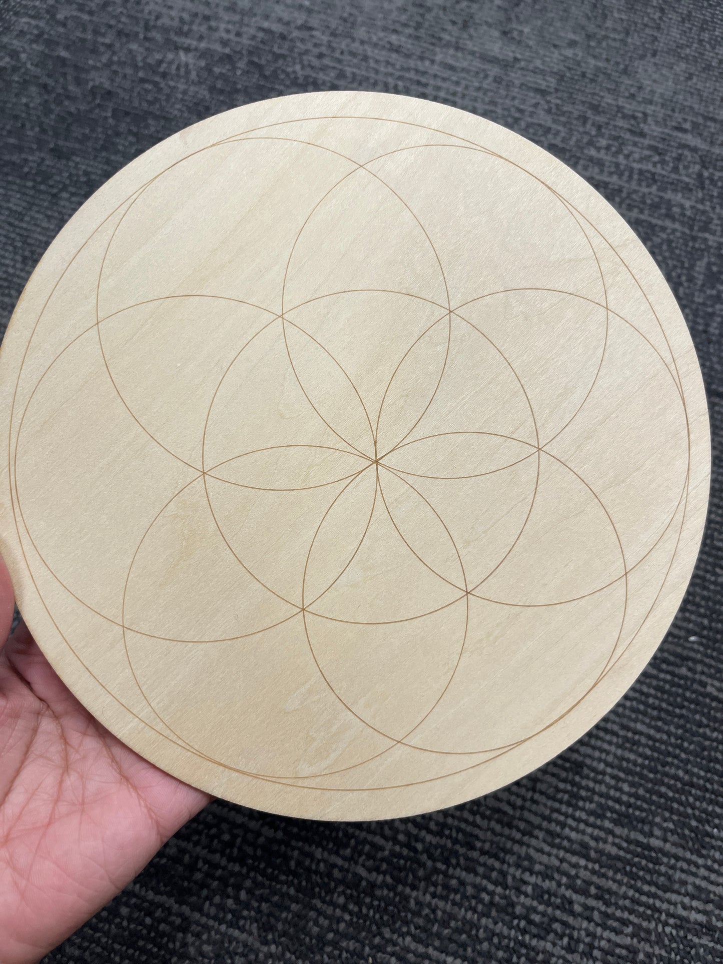 Wooden crystal grid board reiki healing tools Intention Setting Board