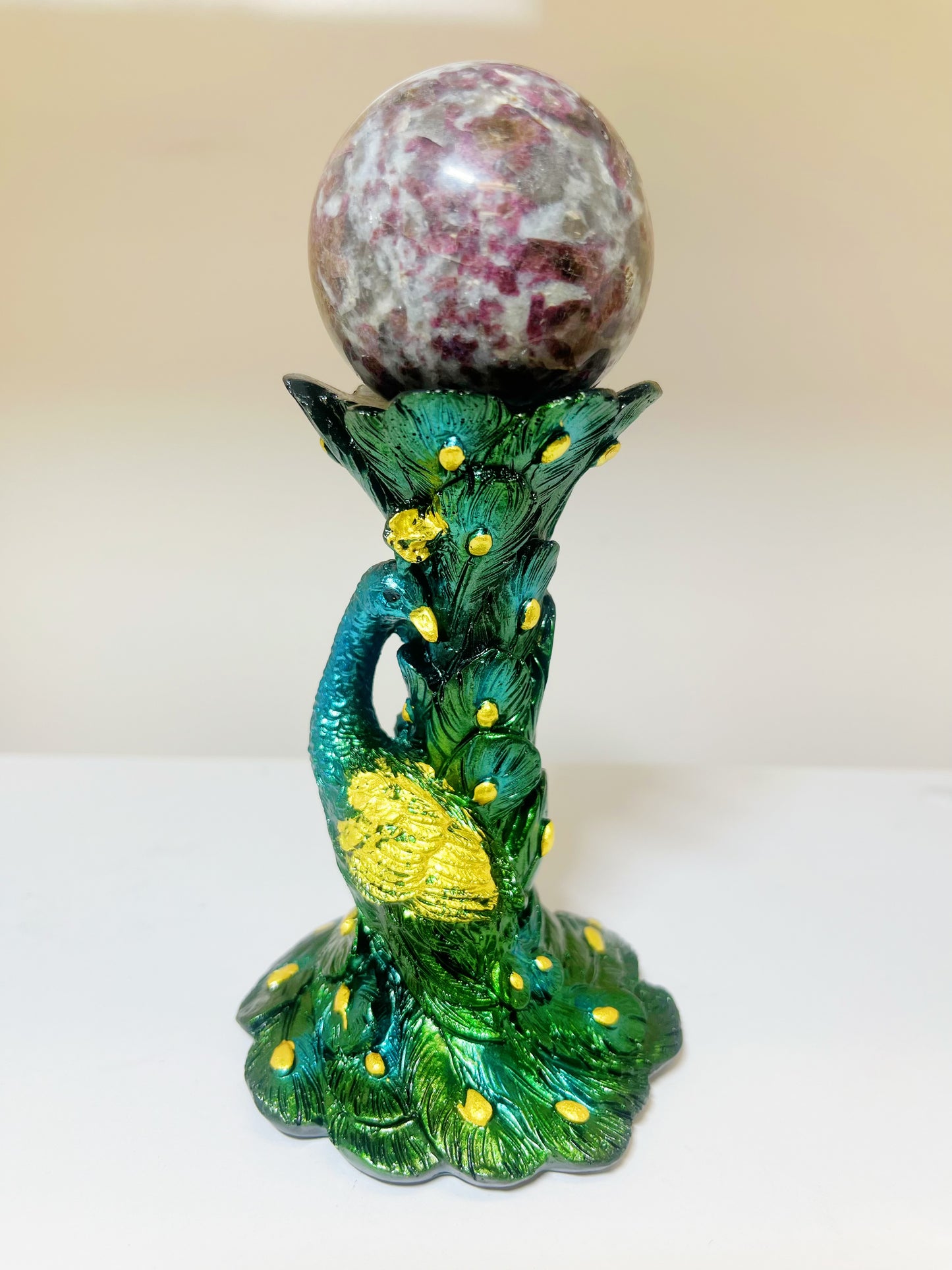 Peacock Sphere Holder