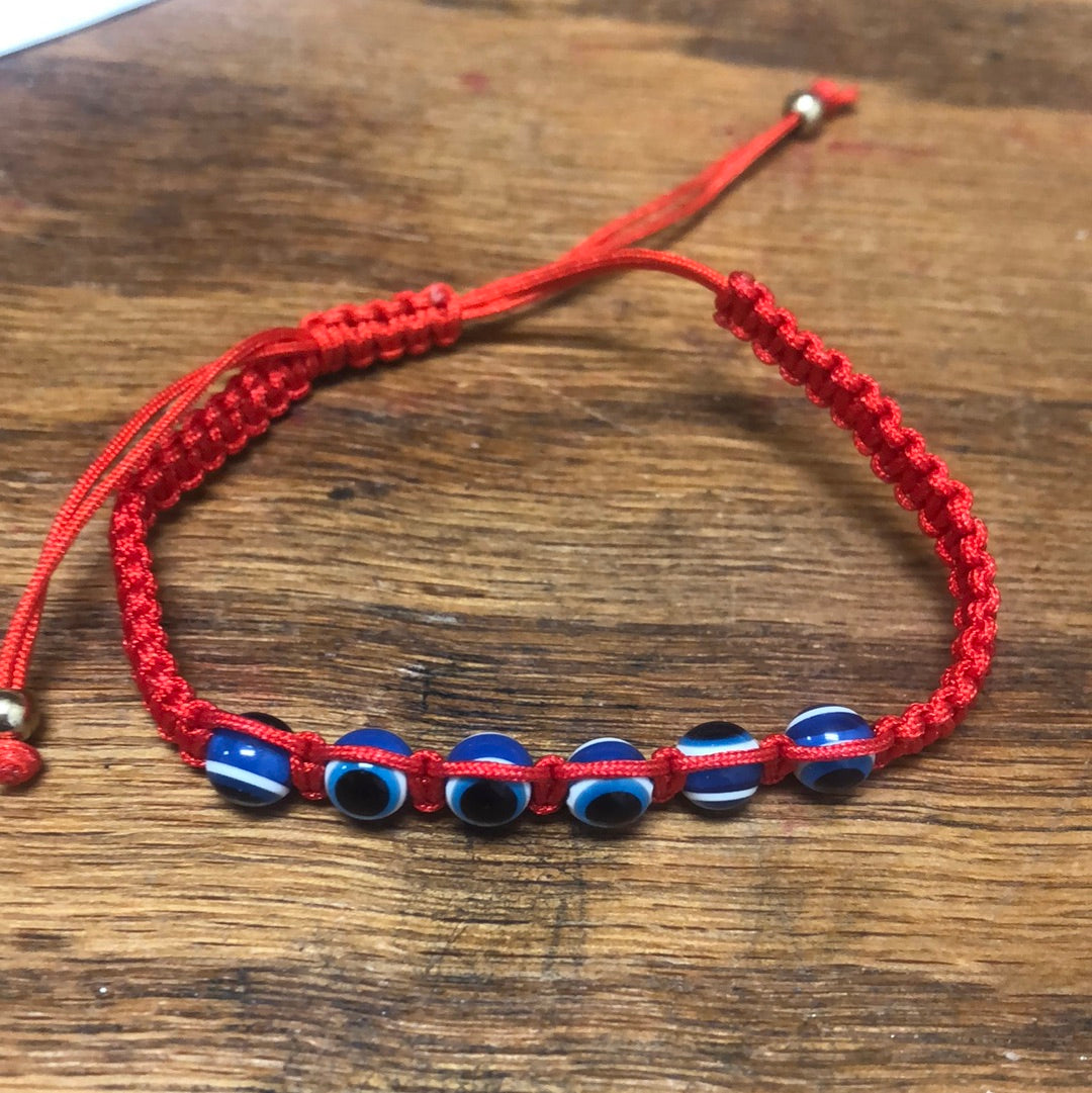 Multi Color Braided Evil Eye Bracelets