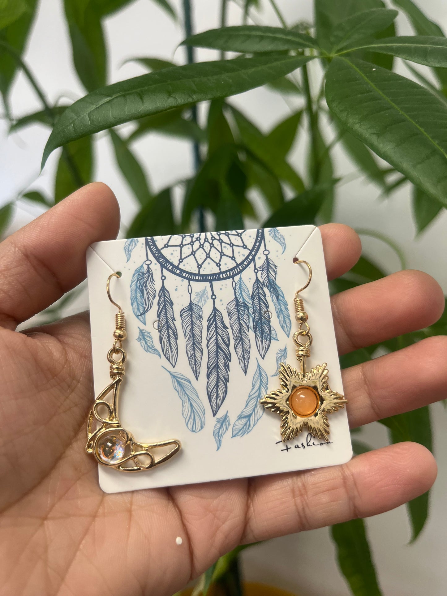 Star and Moon Earrings