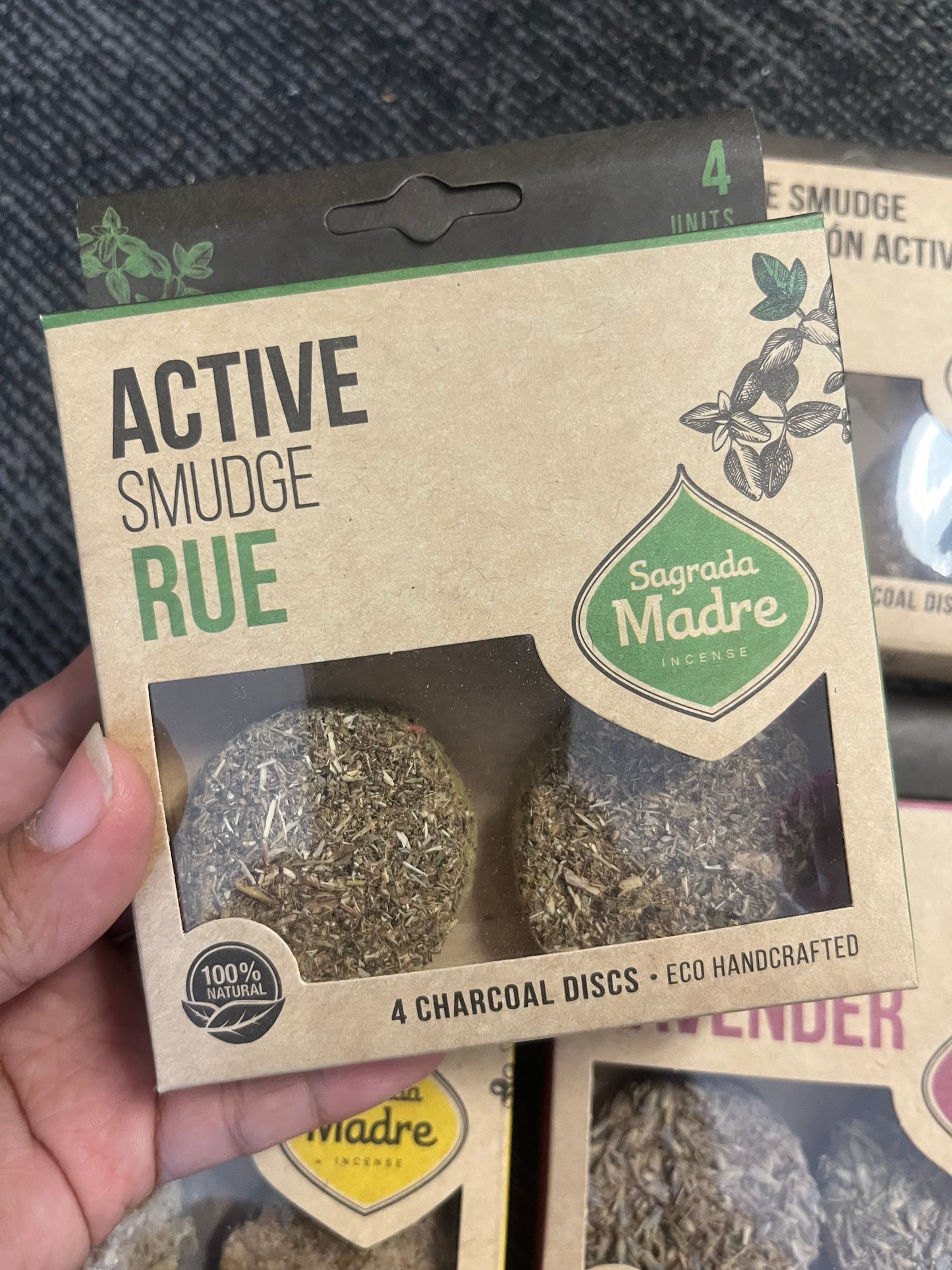 Smudge herb Charcoal Disk with Herbs