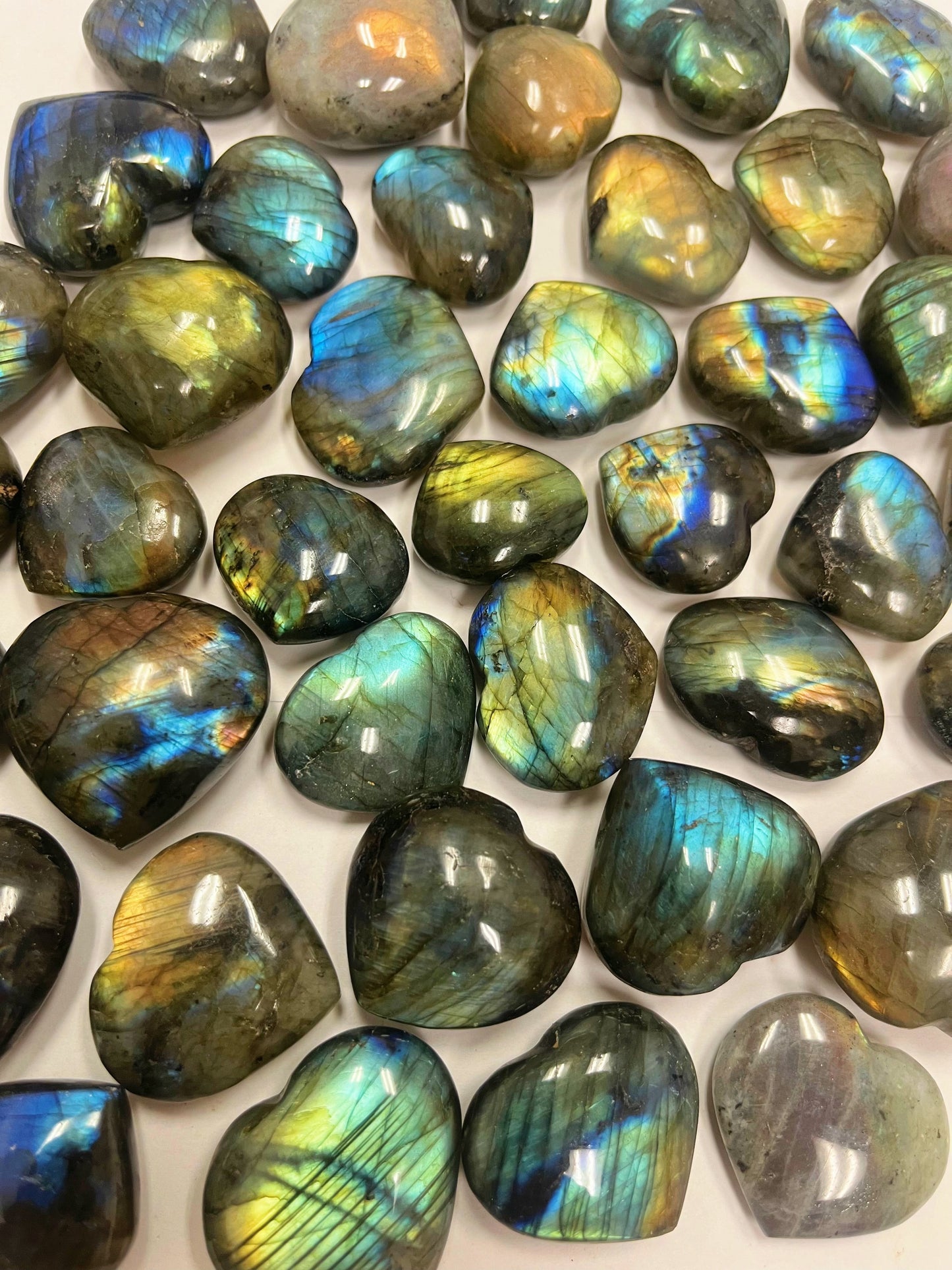 Labradorite Hearts 30mm