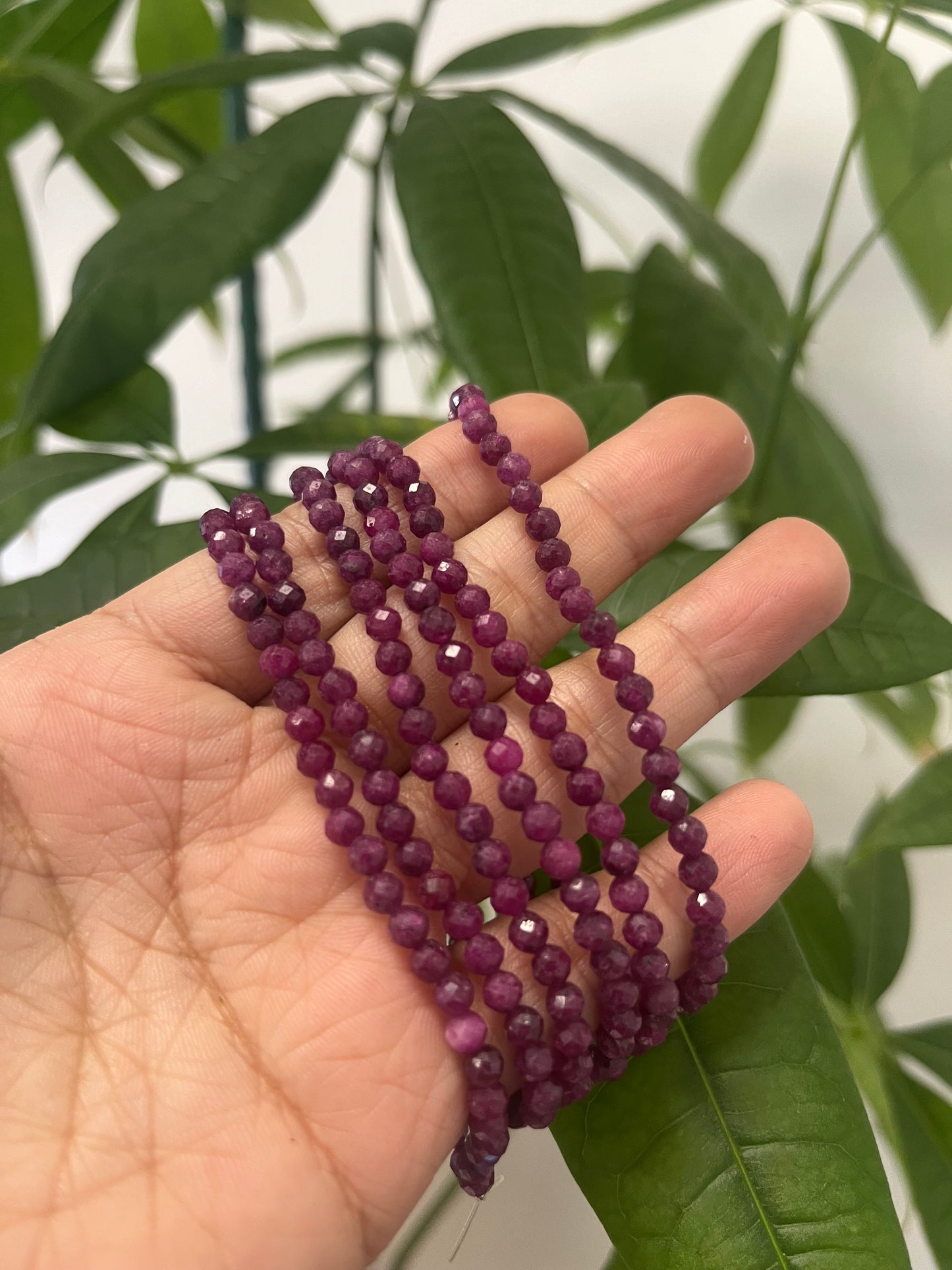 Ruby Bracelet Faceted