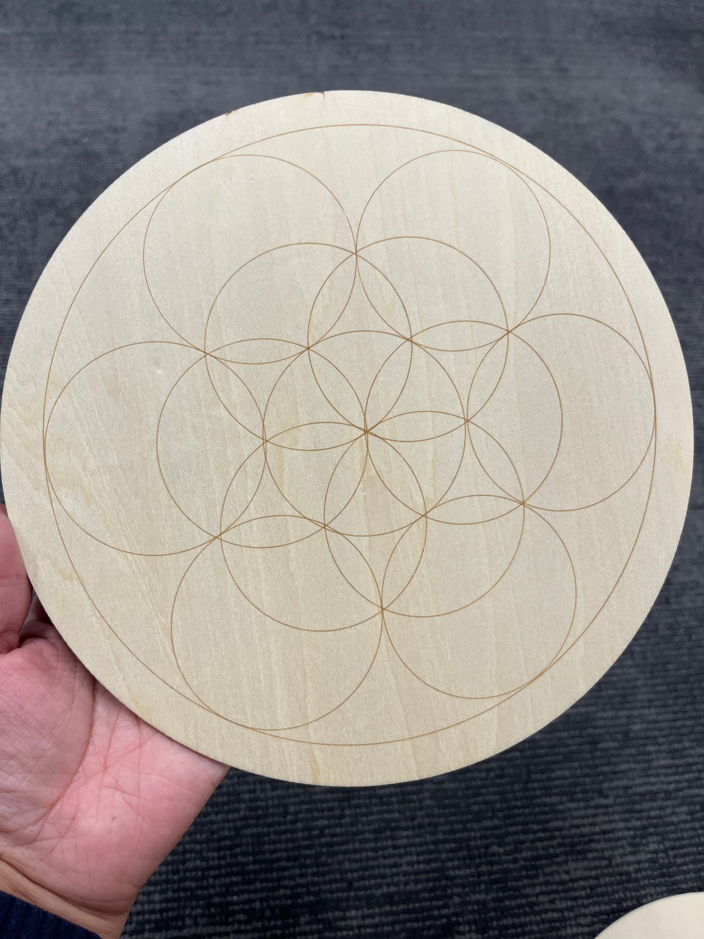 Wooden crystal grid board reiki healing tools Intention Setting Board