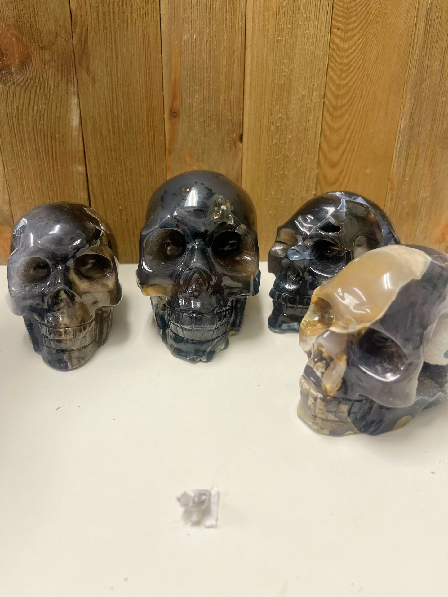 Volcano Agate Skulls