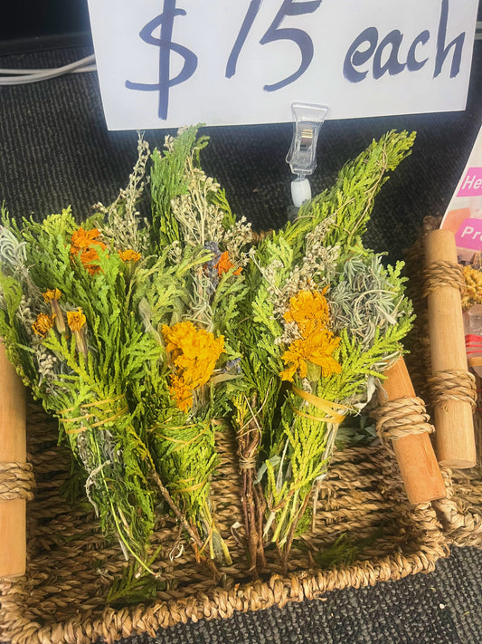 Cedar with Mugwort Smudge Wand Fresh