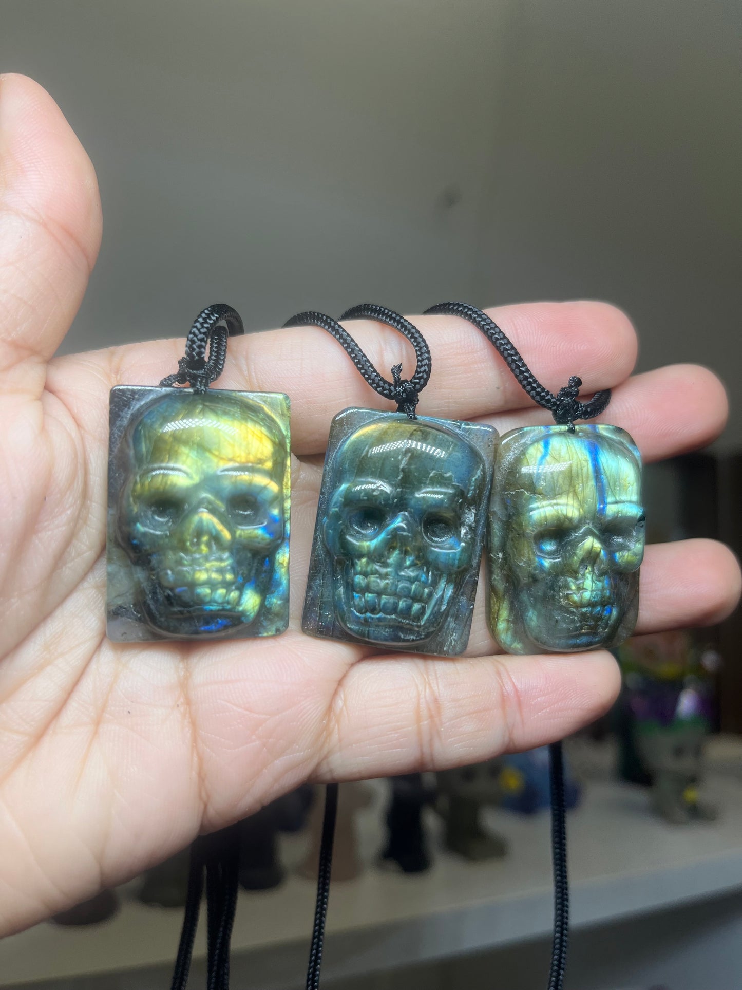 Skull Labradorite Necklace