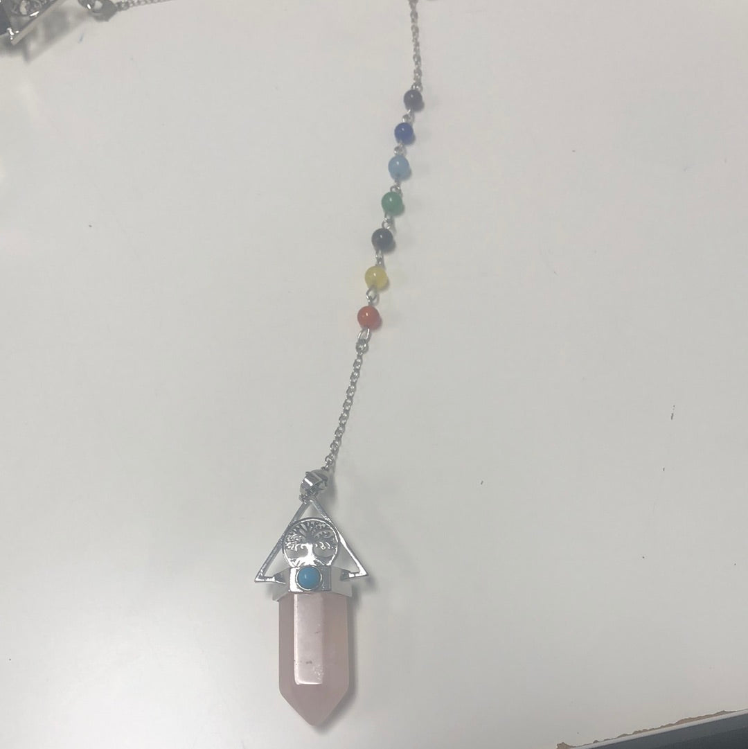 Tree of Life Crystal Point Pendulum