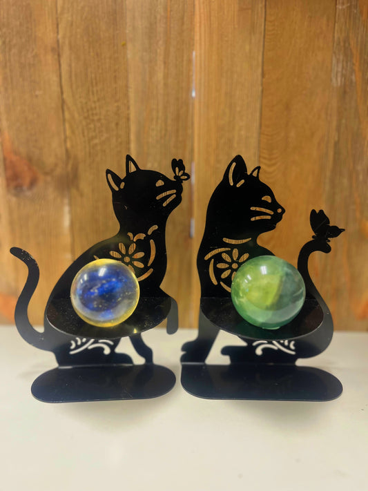 Black Cat Sphere Holder