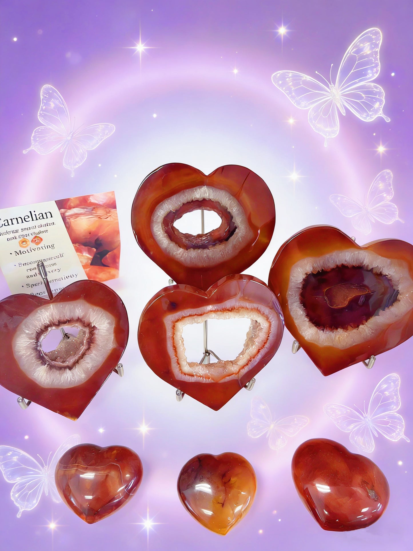 Carnelian Heart Slabs