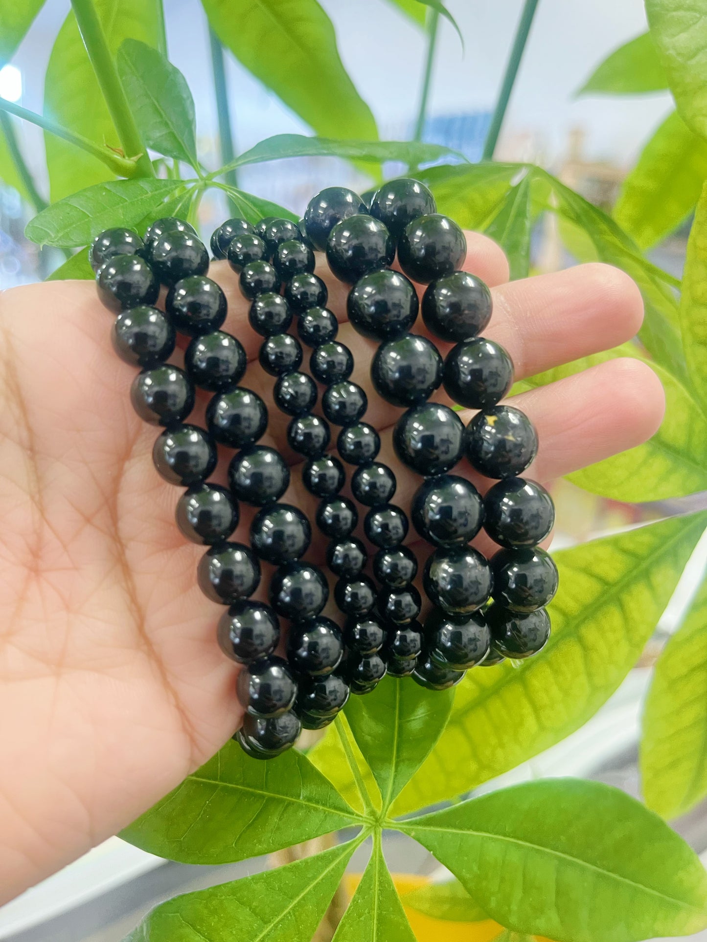 Black Tourmaline Beaded Bracelets