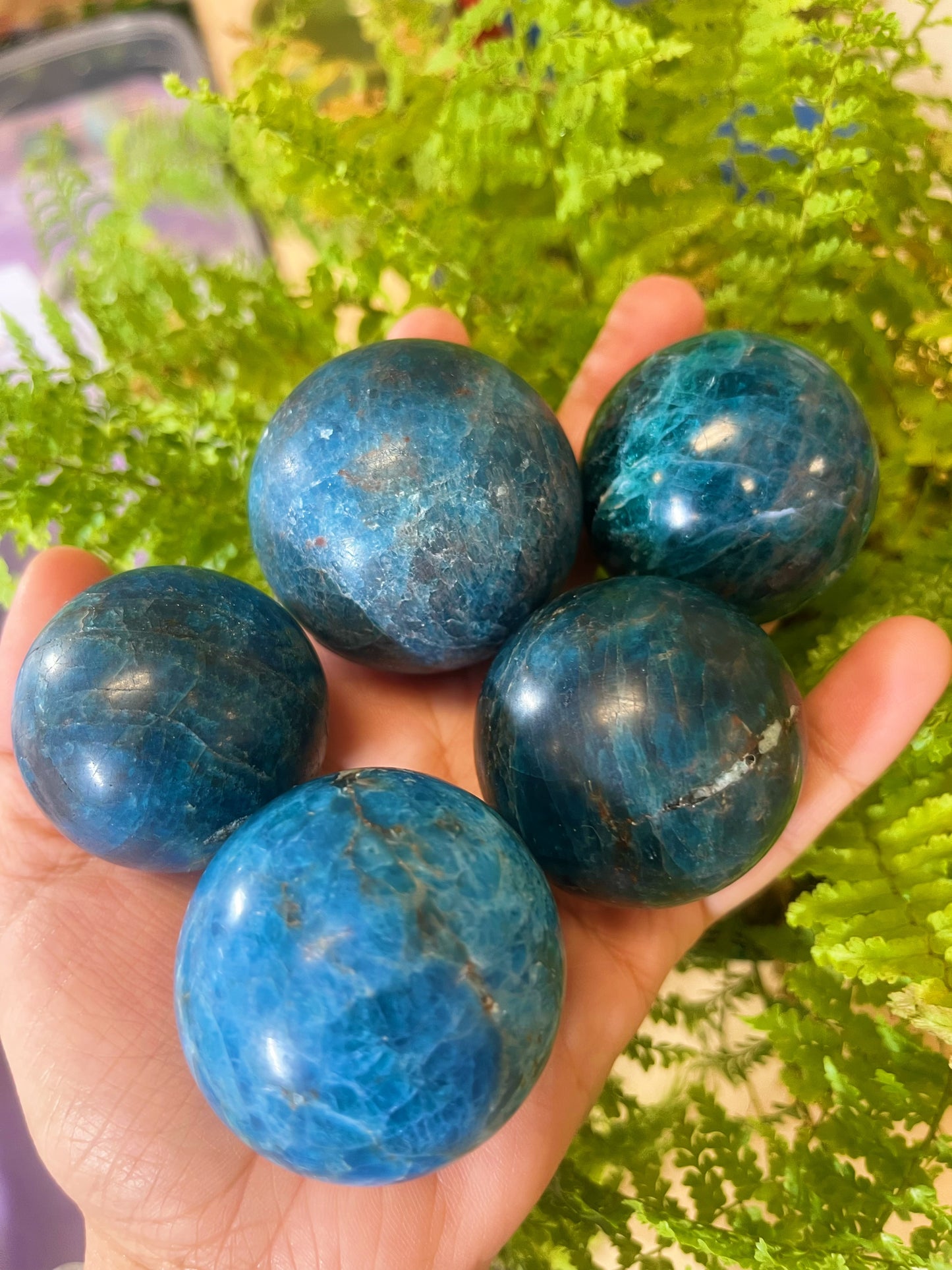 Blue Apatite sphere