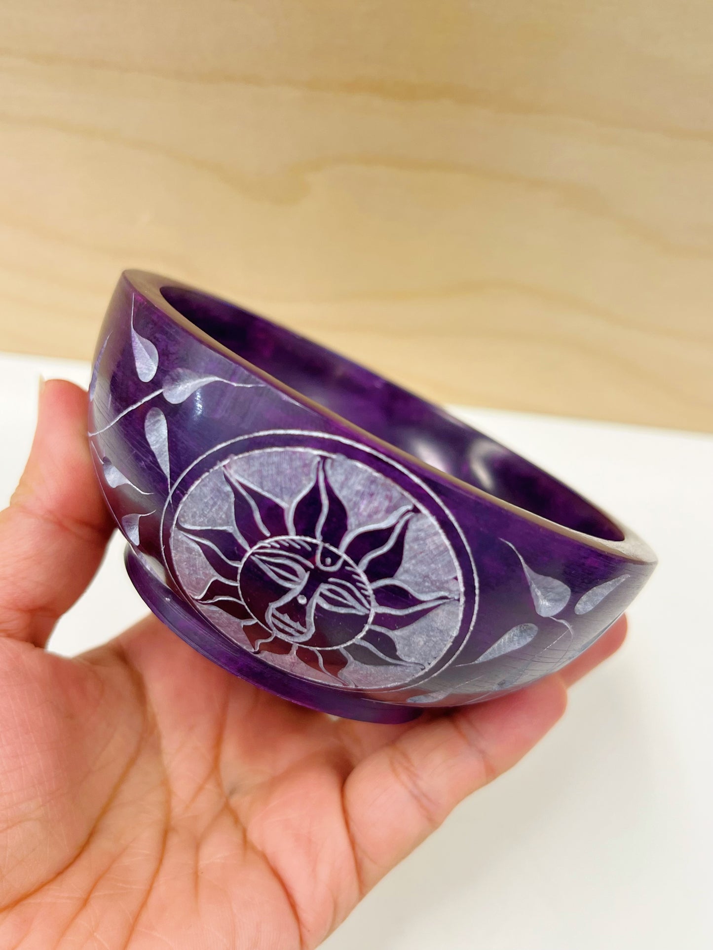 Soapstone Smudge bowl hand carved smudge herb