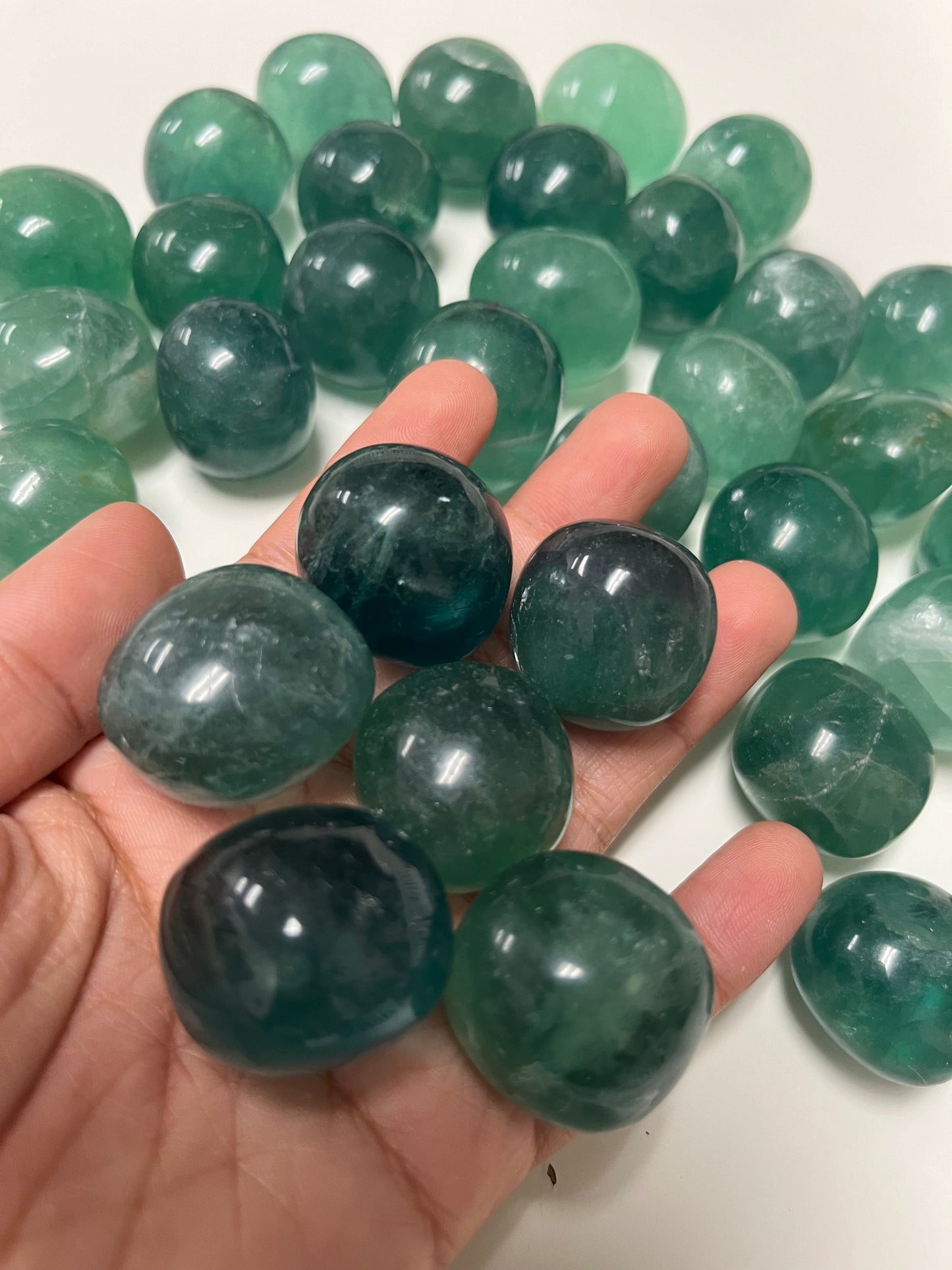 Green Fluorite Tumbled