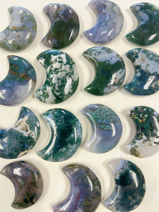 Moss Agate Moons