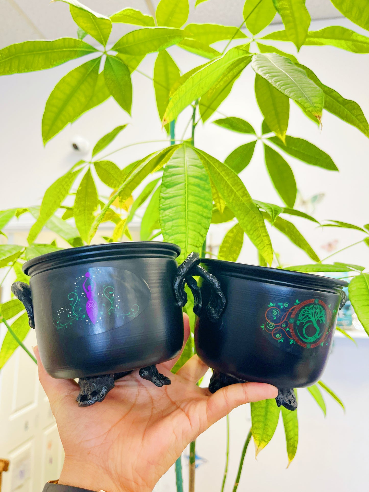 Metal Cauldrons with Sand