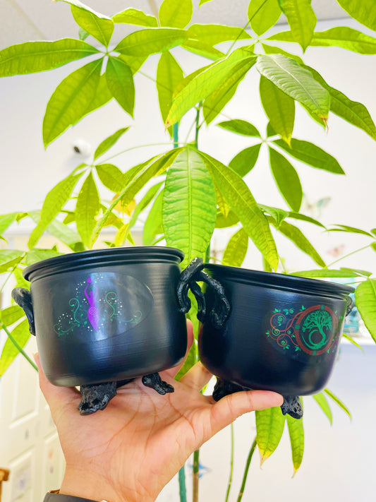 Metal Cauldrons with Sand