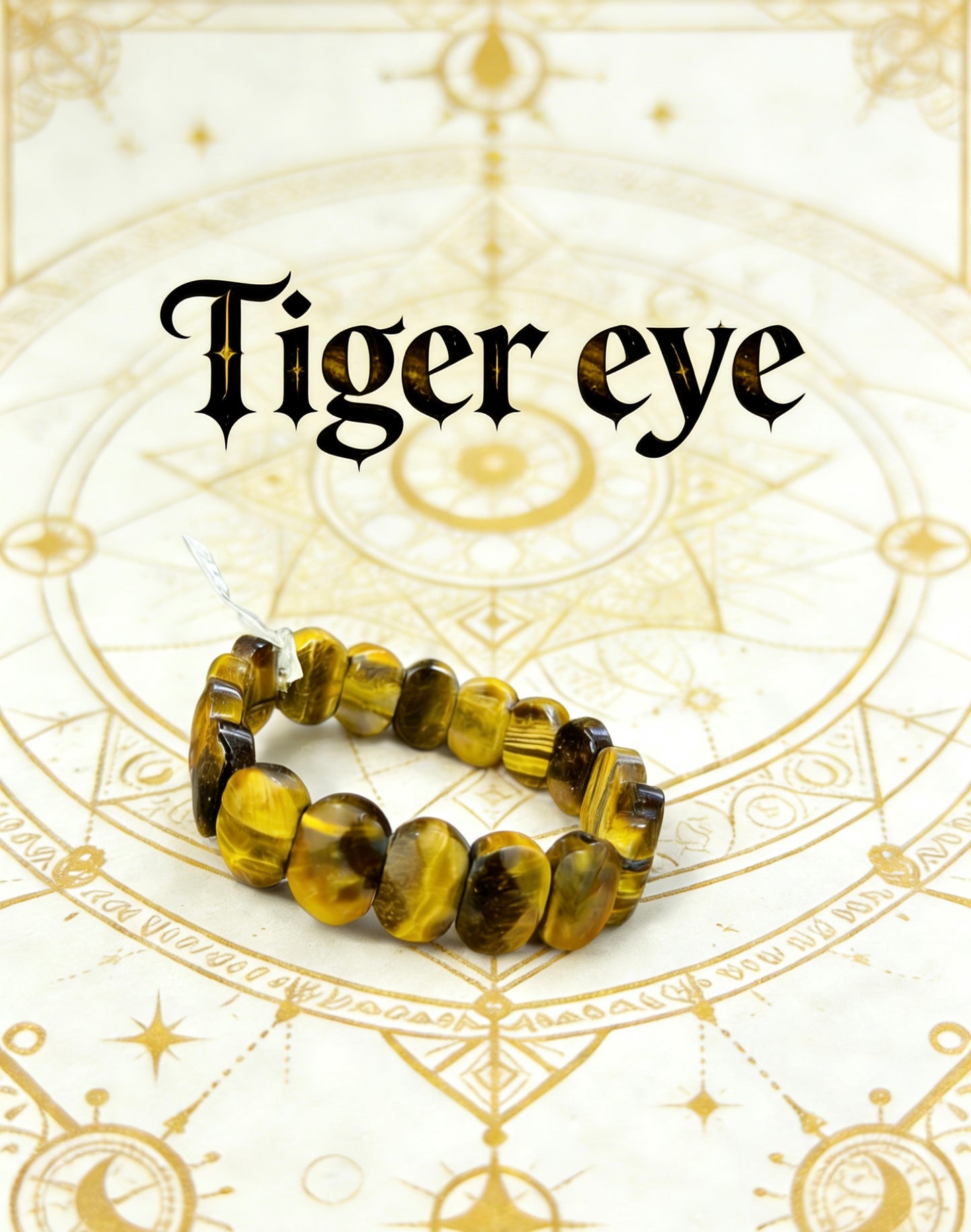 Faceted Broad Bead Bracelet African Bloodstone tiger eye