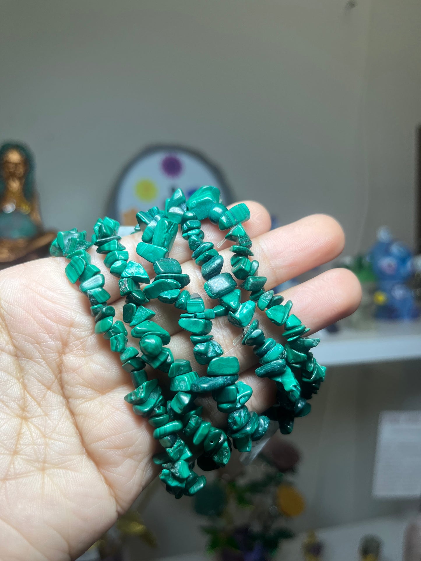 Malachite Chip Bracelet