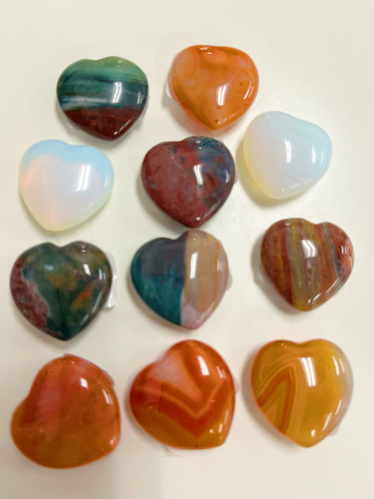 Mini Heart Crystal Carvings