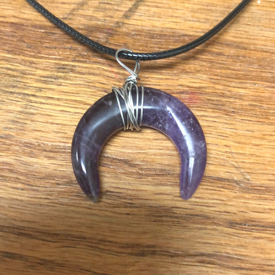 Downward Crescent Moon Necklace