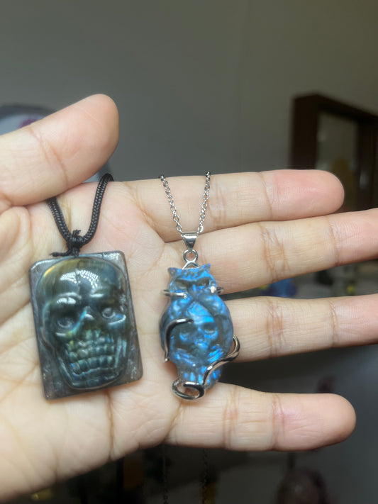 Skull Labradorite Necklace