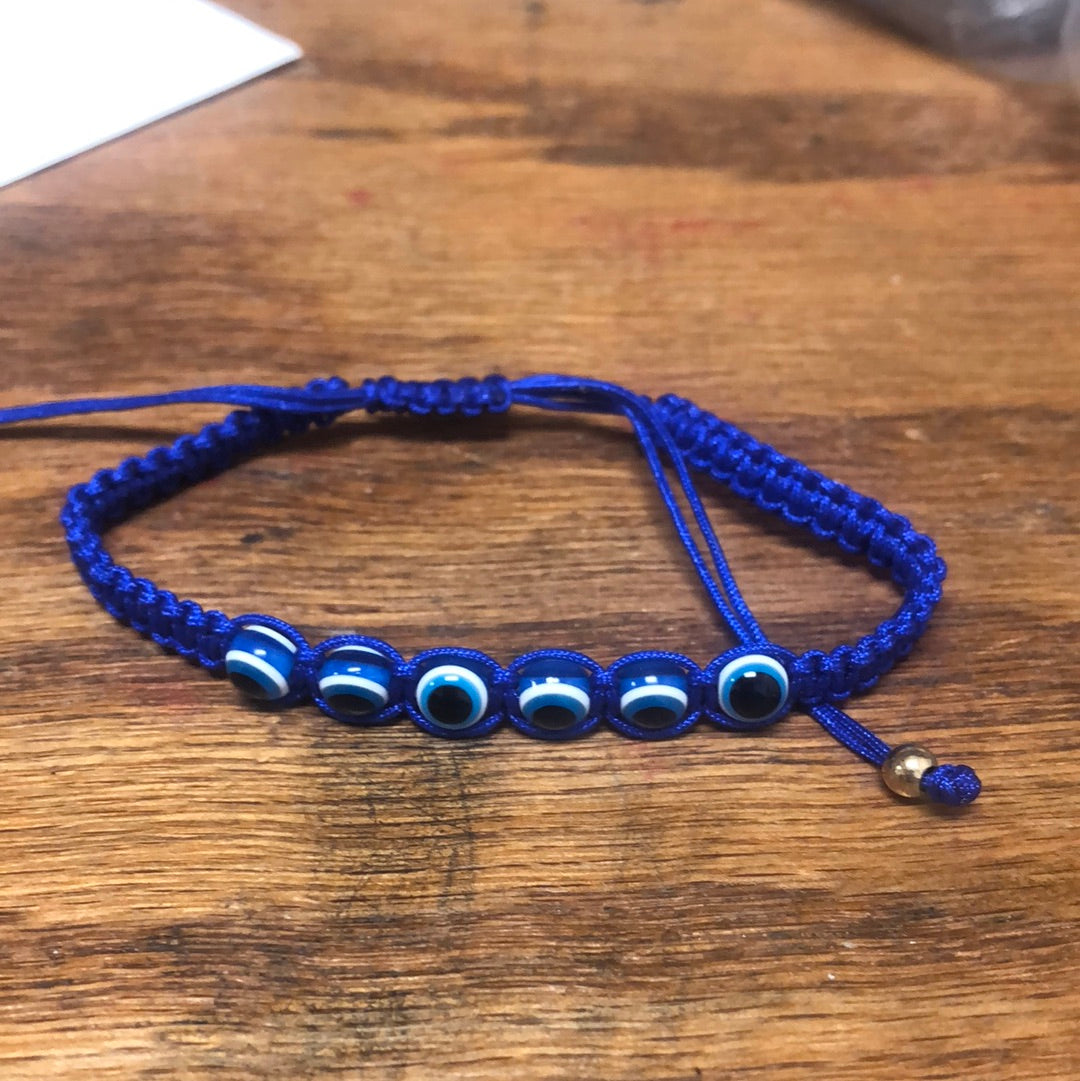 Multi Color Braided Evil Eye Bracelets