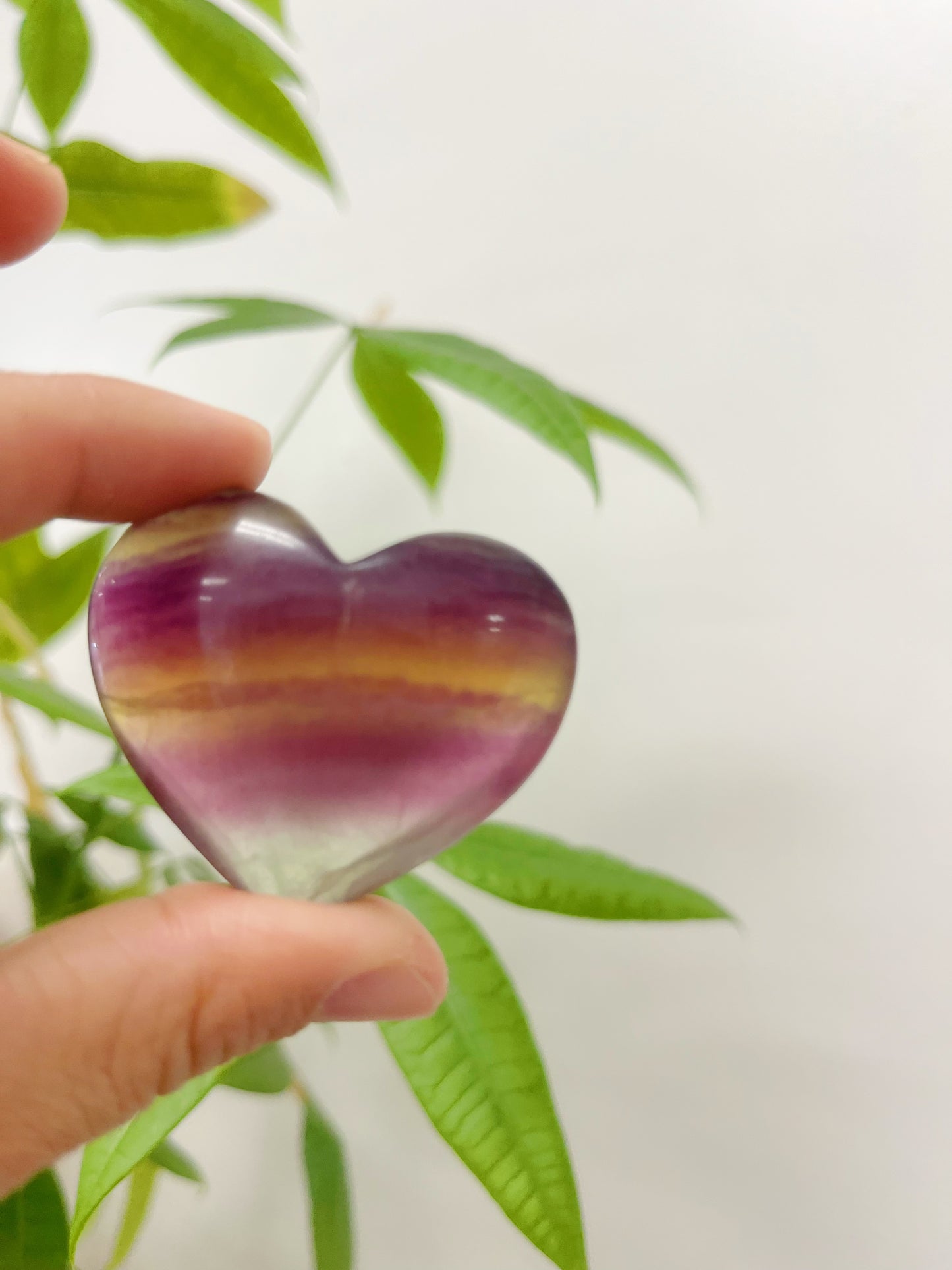 Rainbow Fluorite Heart