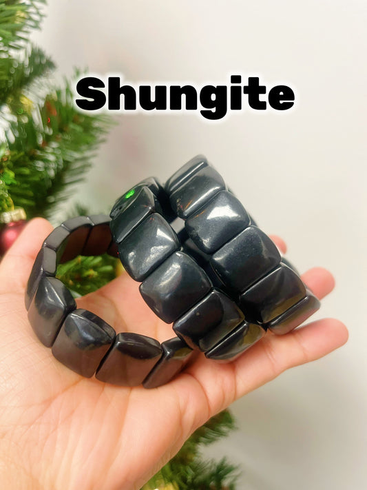 Shungite Bracelet Large Broad Bead