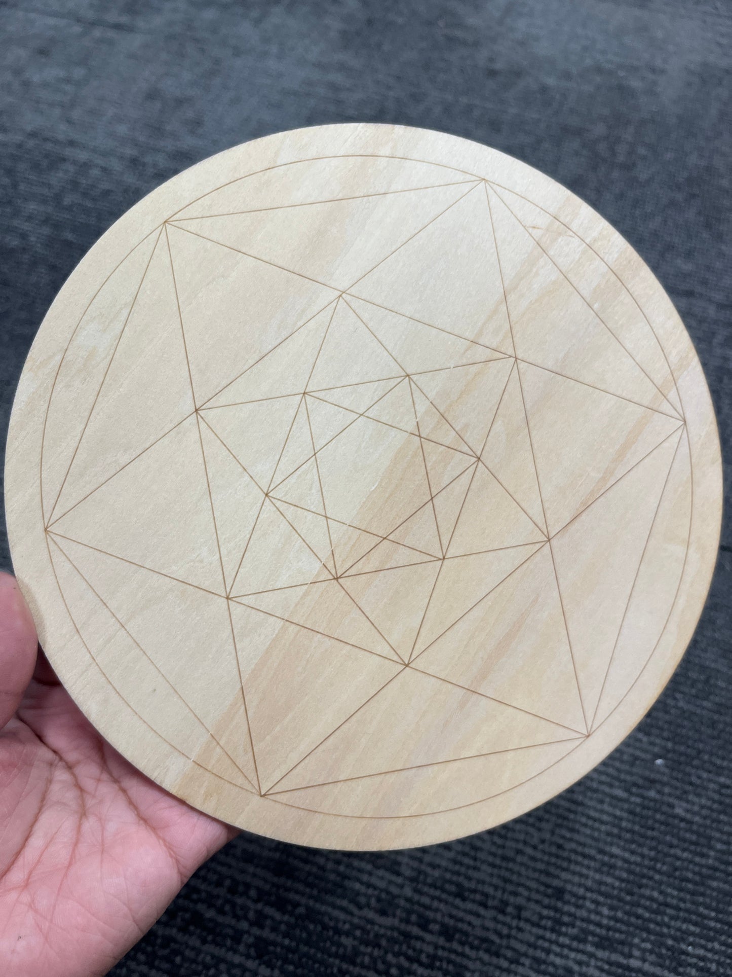 Wooden crystal grid board reiki healing tools Intention Setting Board