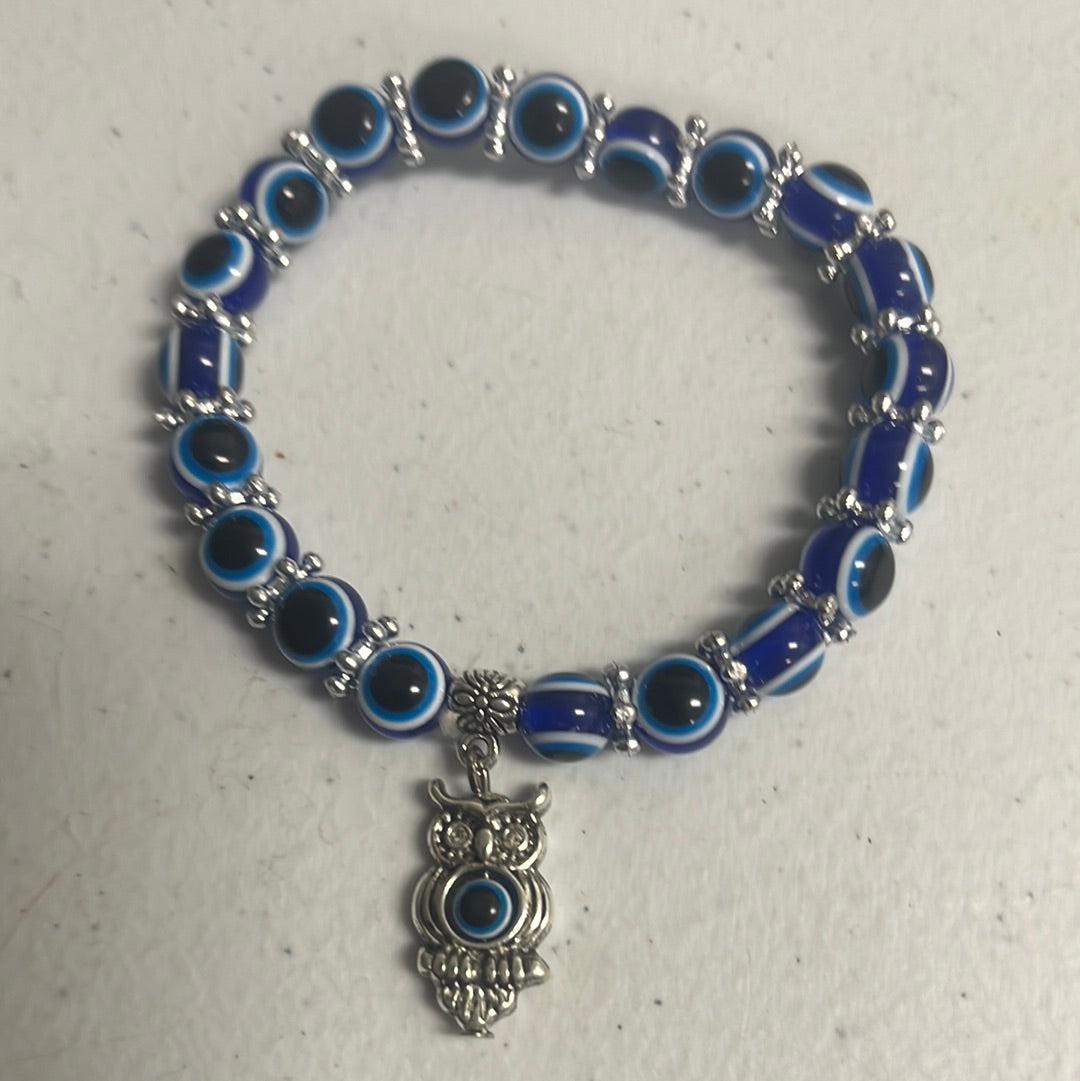 Plastic Bead Evil Eye Bracelets