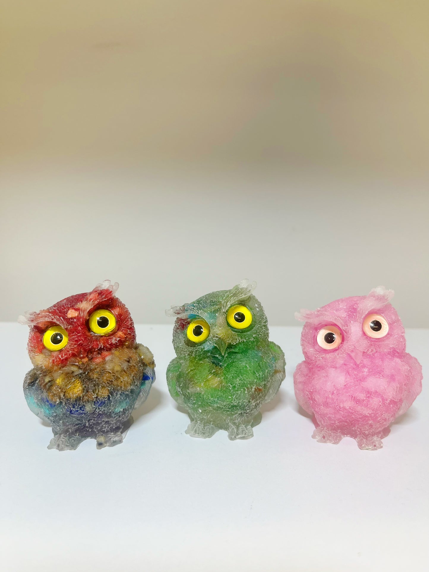 Resin Owl Carvings